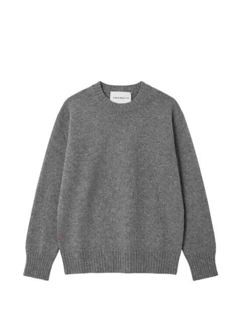 AMARANTO embroidered-logo crew-neck sweater