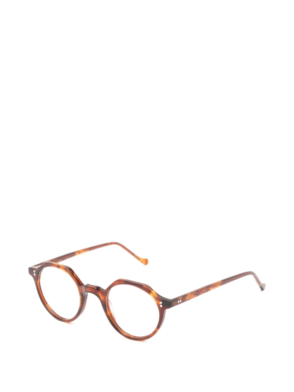 Lesca Heri geometric-frame glasses Bruin