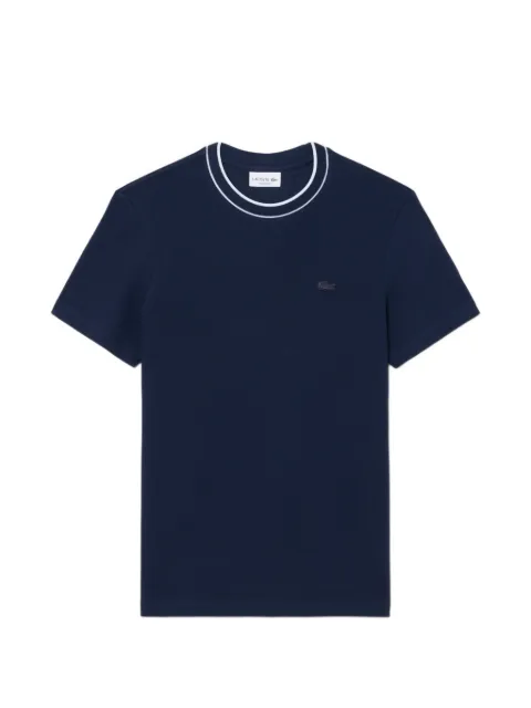Lacoste contrast-trim logo-patch T-shirt