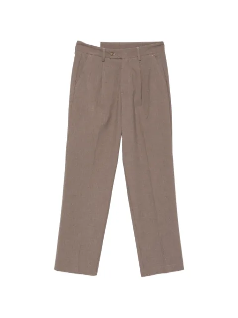 officina sartoriale pleated straight-leg trousers