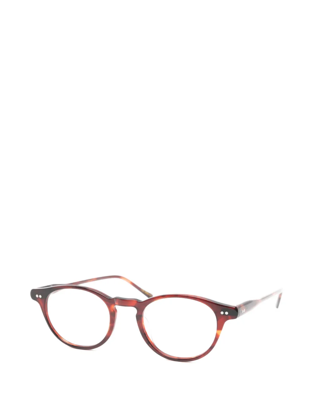 Lesca Bref round-frame glasses Bruin
