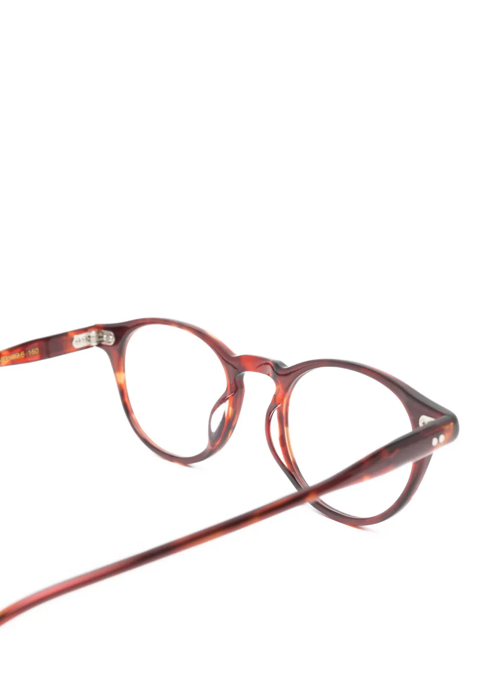 Lesca Bref round-frame glasses Bruin