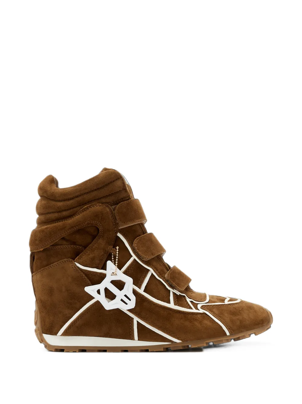 NAKED WOLFE Element touch-strap suede sneakers - Marron NAKED WOLFE Element touch-strap suede sneakers - Marron