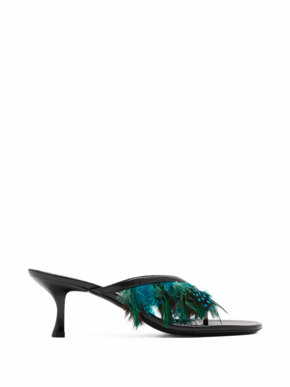 STAUD Freja feather-trim sandals - Noir STAUD Freja feather-trim sandals - Noir