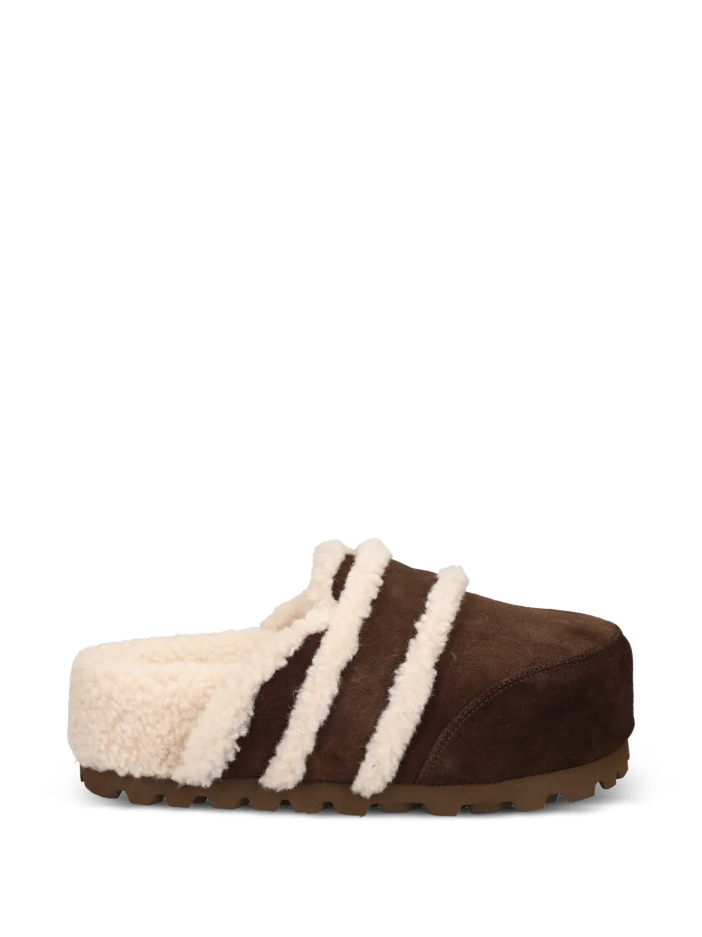 Inuikii Cozy shearling-trim suede loafers - Braun