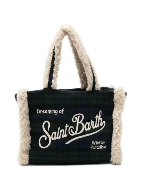 MC2 Saint Barth Colette tartan shearling-effect tote bag