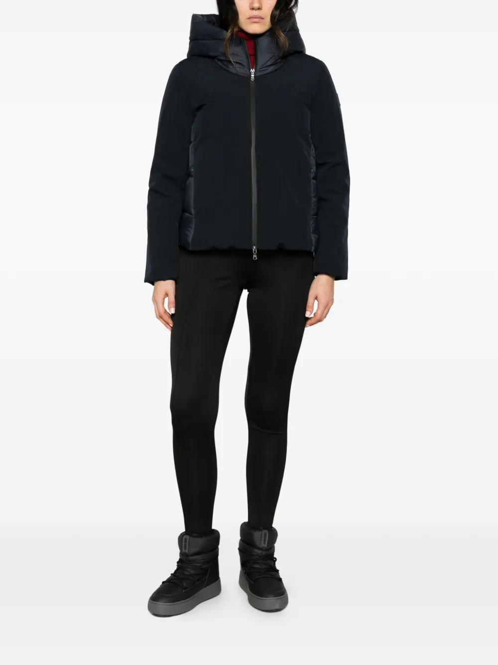Canadian quilted hooded jacket Blauw