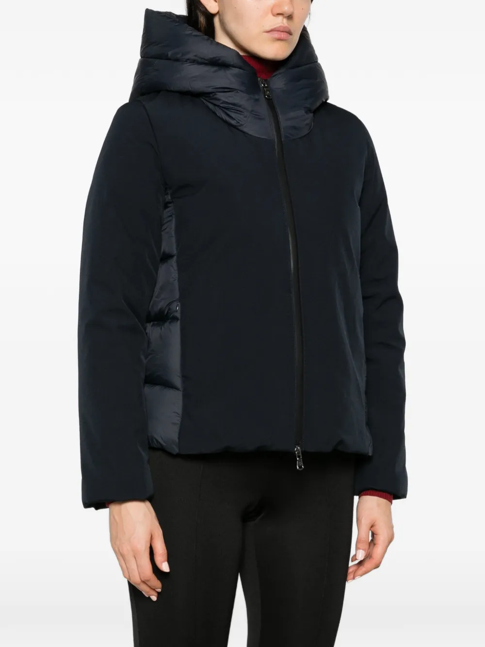 Canadian quilted hooded jacket Blauw