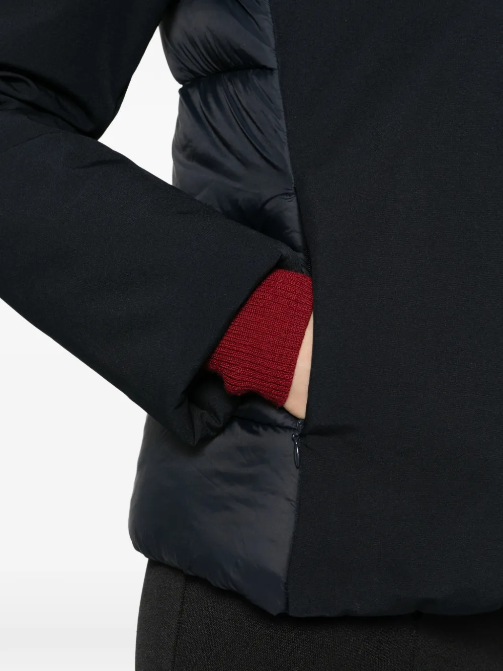 Canadian quilted hooded jacket Blauw
