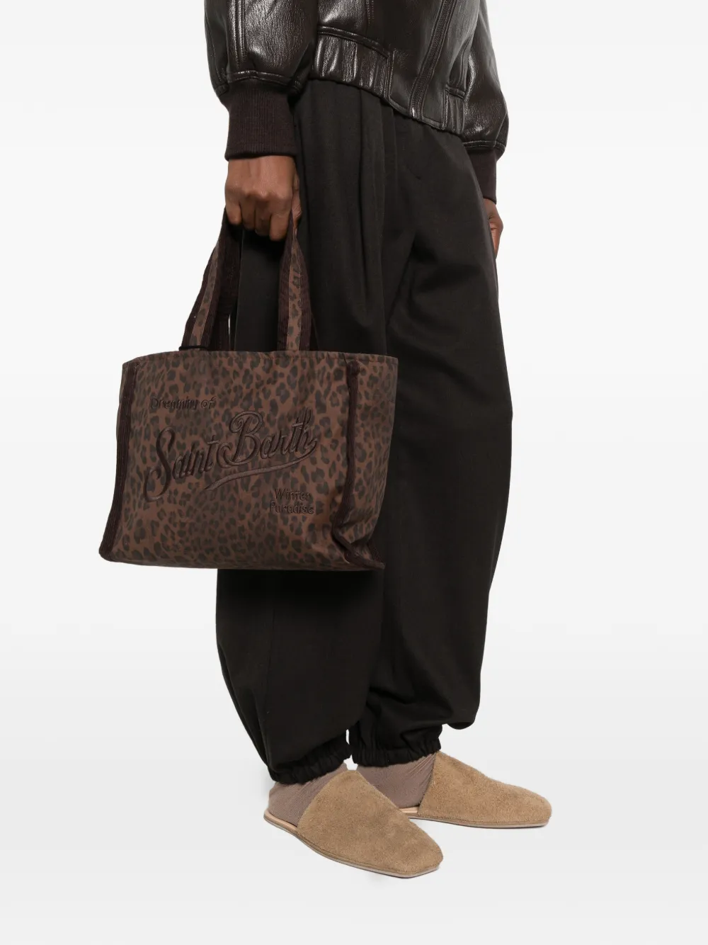 MC2 Saint Barth Colette leopard-print tote bag Bruin