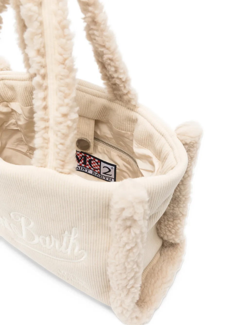 MC2 Saint Barth Colette shearling tote bag Beige