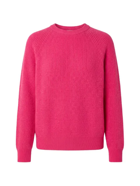AMARANTO  ribbed-knit raglan-sleeve sweater