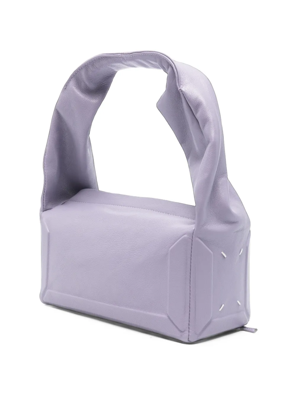 Maison Margiela Snatched leather shoulder bag Paars