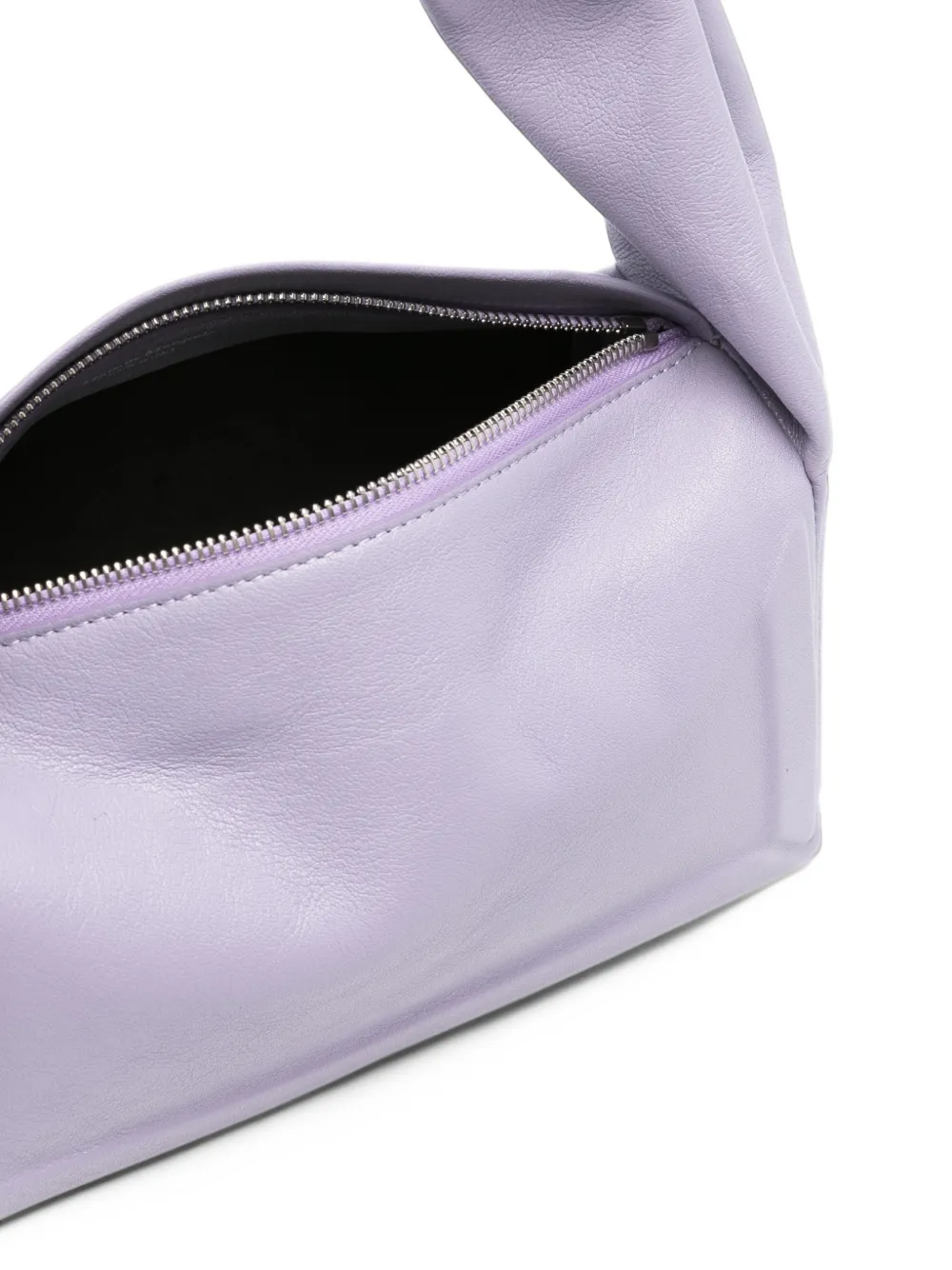 Maison Margiela Snatched leather shoulder bag Paars