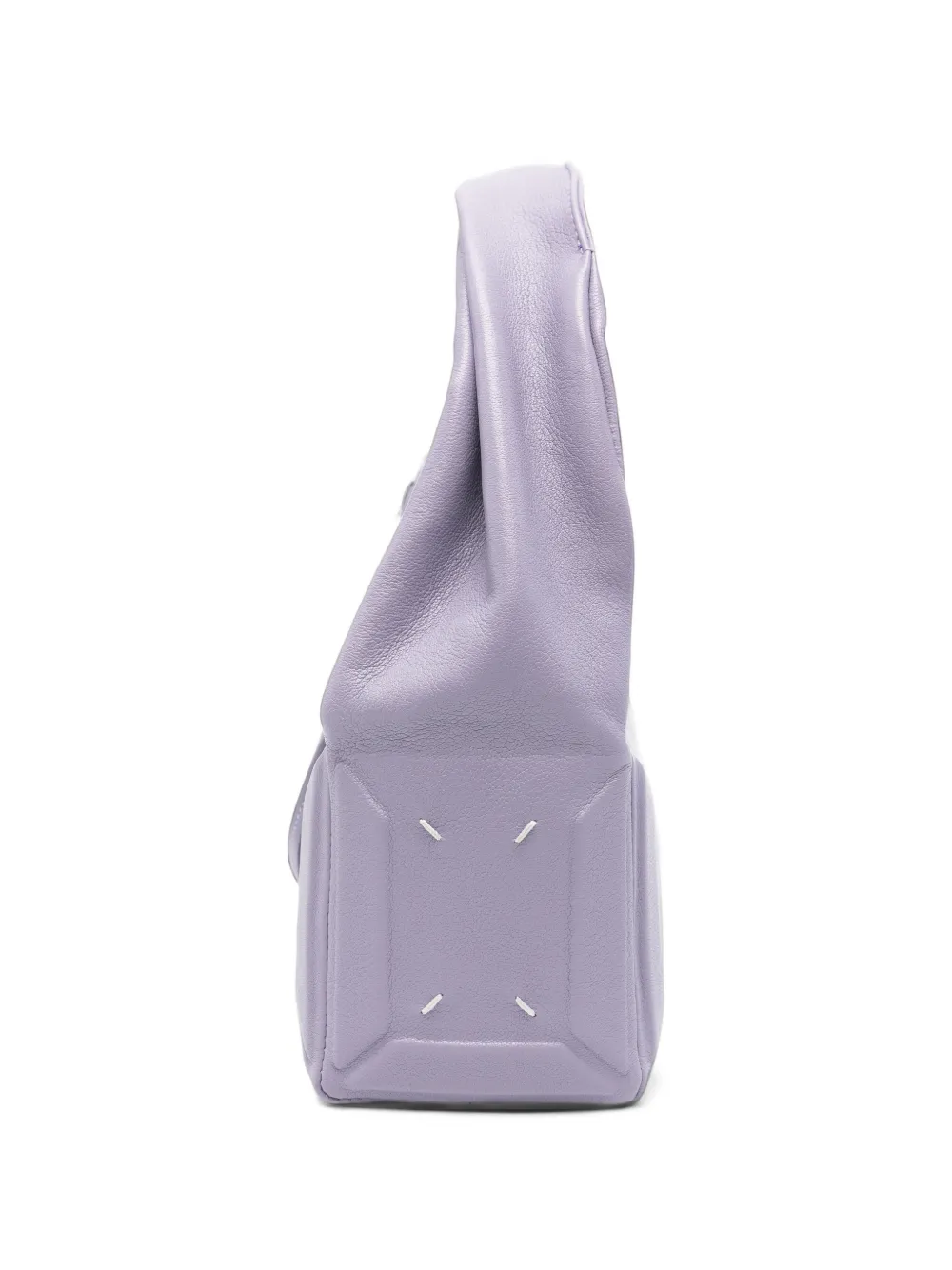 Maison Margiela Snatched leather shoulder bag Paars