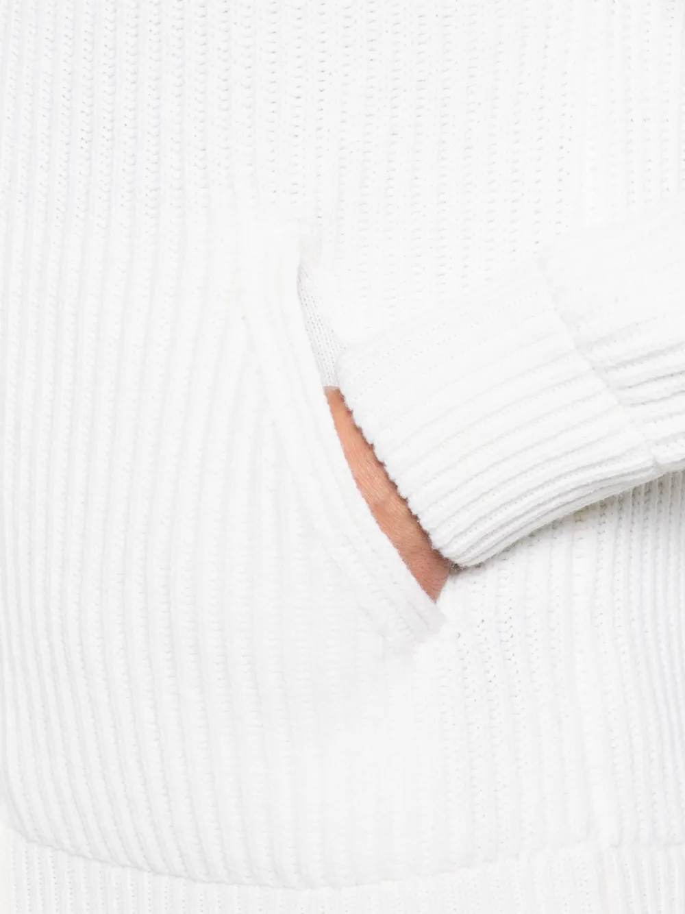 C.P. Company ribbed-knit Lens cardigan Wit