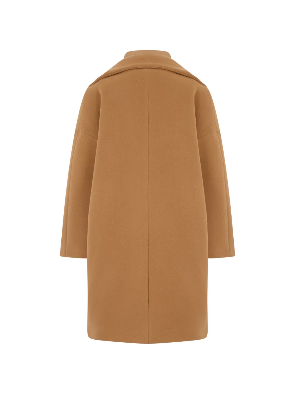 Herno Oversized Layered-design Coat In Brown