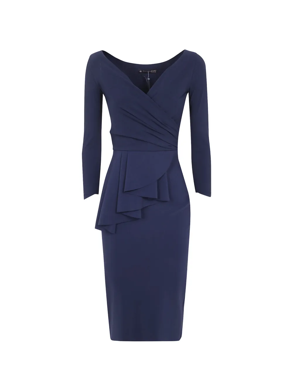 CHIARA BONI La Petite Robe Ariane surplice-neck ruffled midi dress - Bleu CHIARA BONI La Petite Robe Ariane surplice-neck ruffled midi dress - Bleu