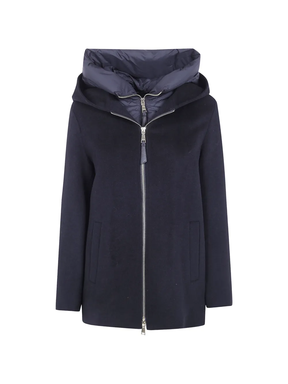 Seventy hooded coat - Schwarz