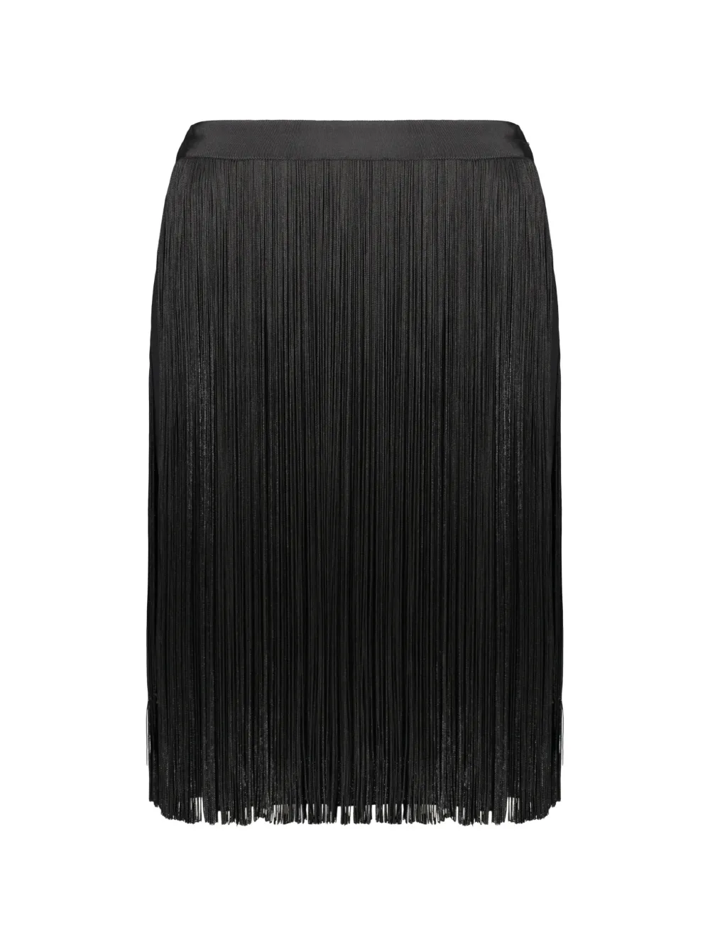 Alberta Ferretti Skirt with dynamic elegant fringes - Noir