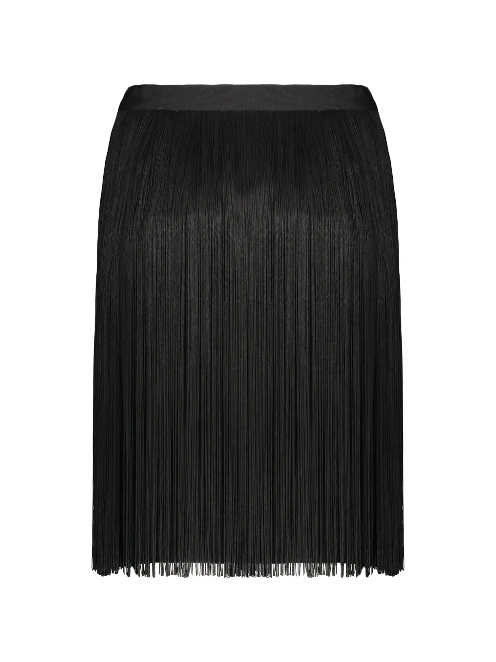 Alberta Ferretti Rok met dynamische elegante franjes Zwart