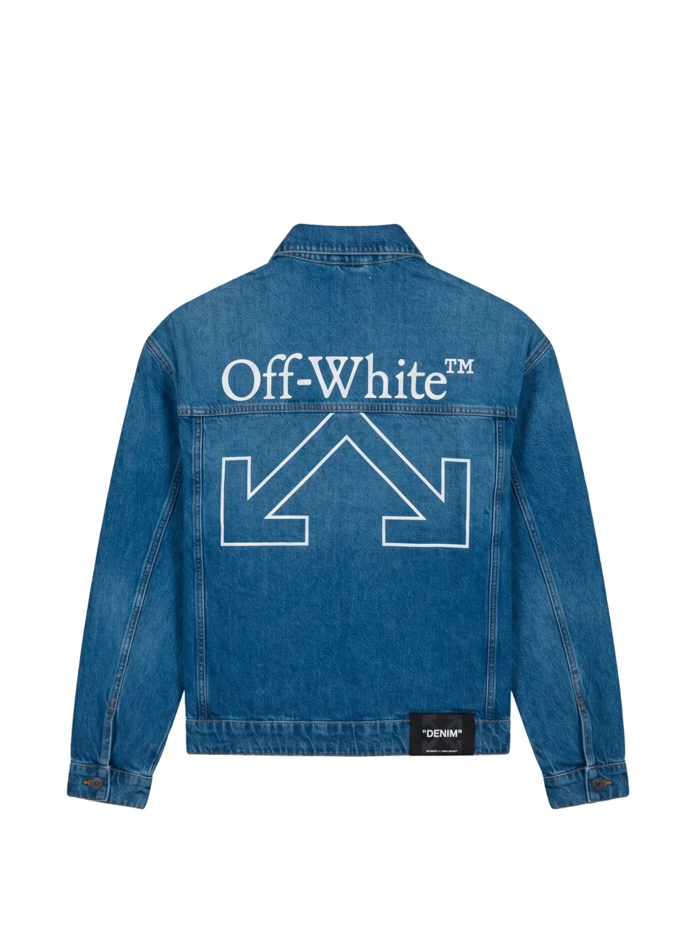 Off-White Denim jack met logoprint Blauw