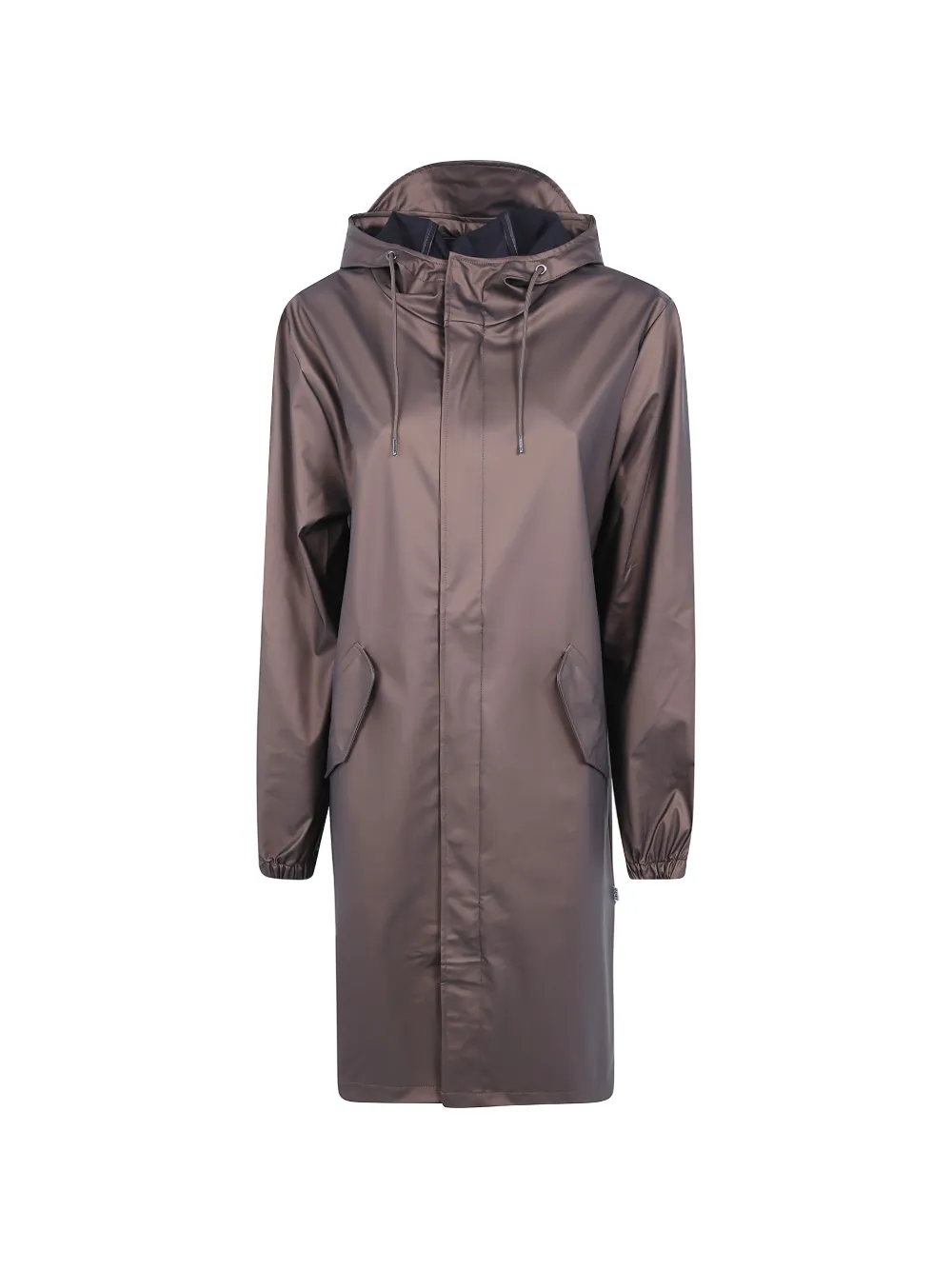 Rains hooded fishtail coat - Braun