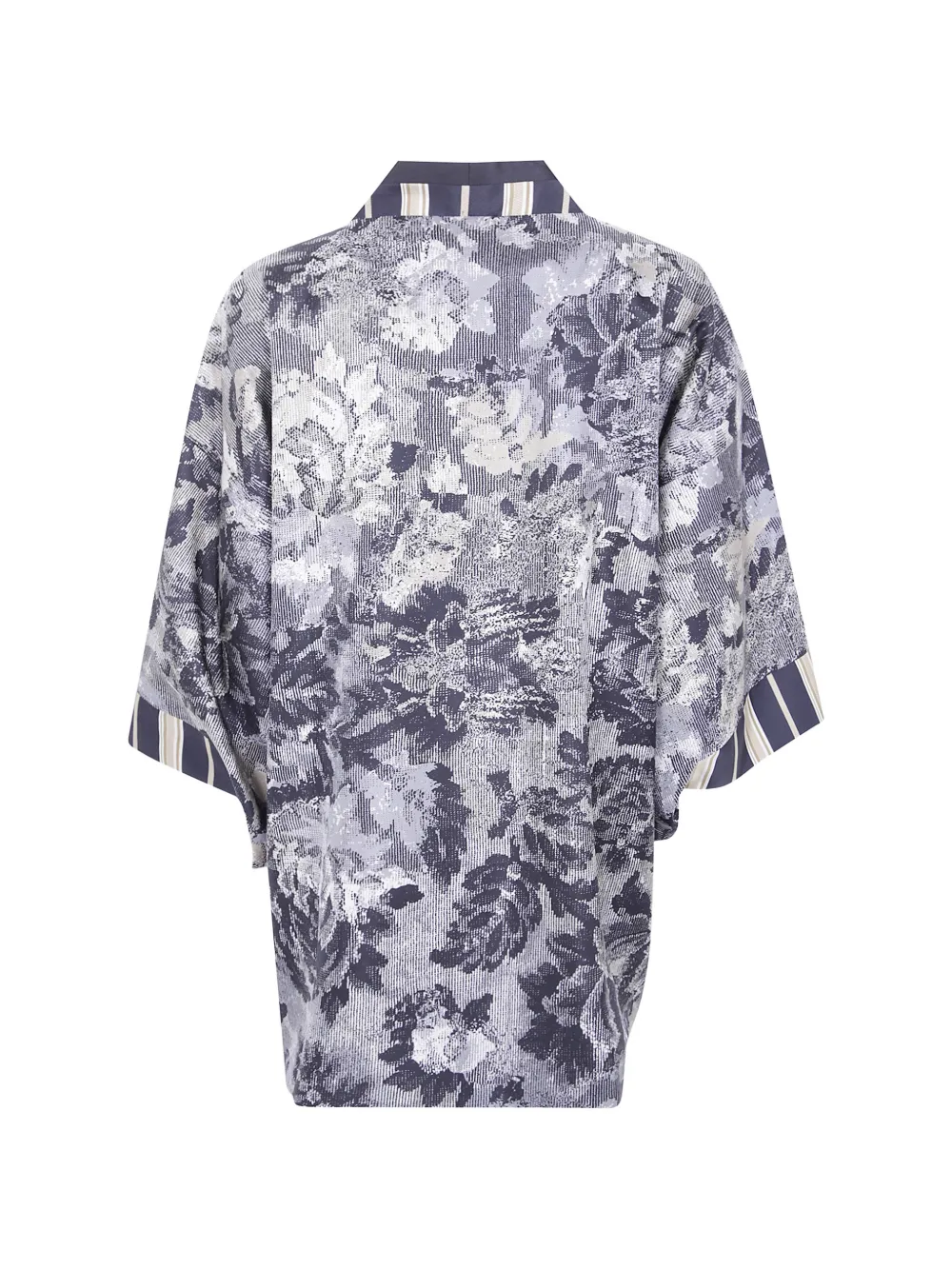 Antonio Marras floral-print belted cardi-coat Grijs