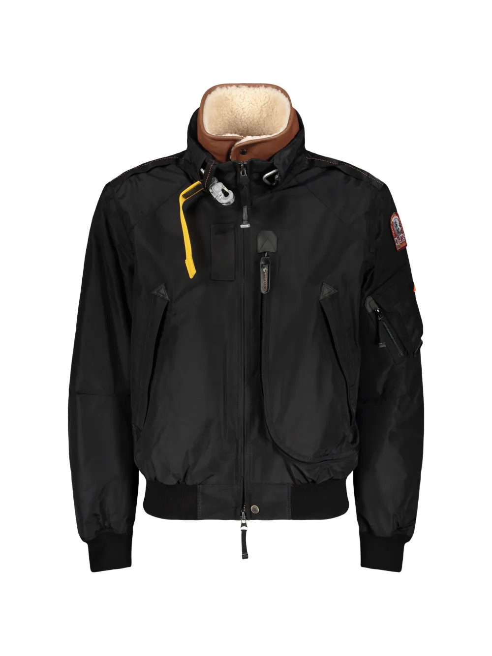 Parajumpers Gobi fur-trim padded bomber jacket - Nero