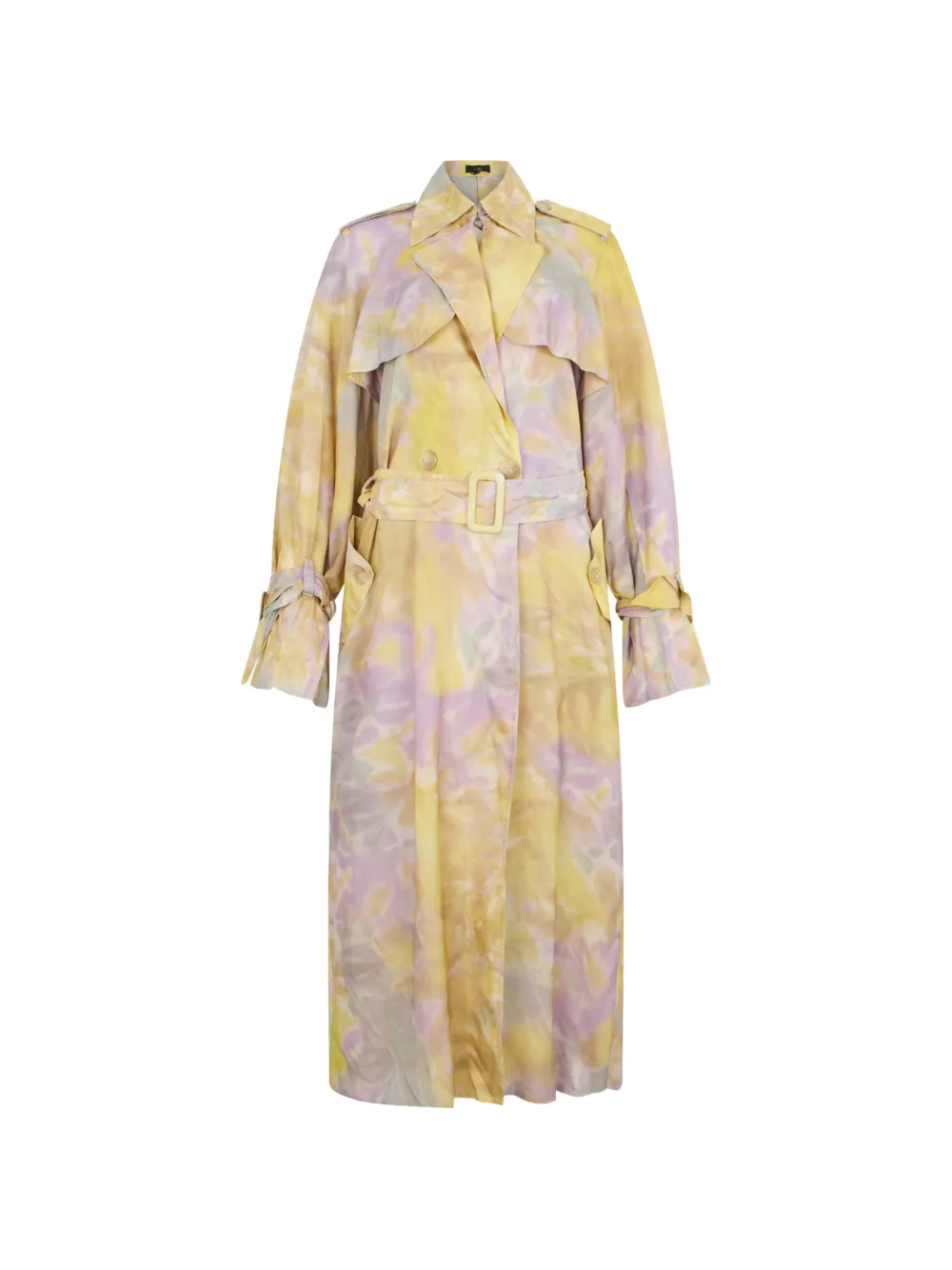 Ellery tie-dye double-breasted trench coat - Jaune Ellery tie-dye double-breasted trench coat - Jaune