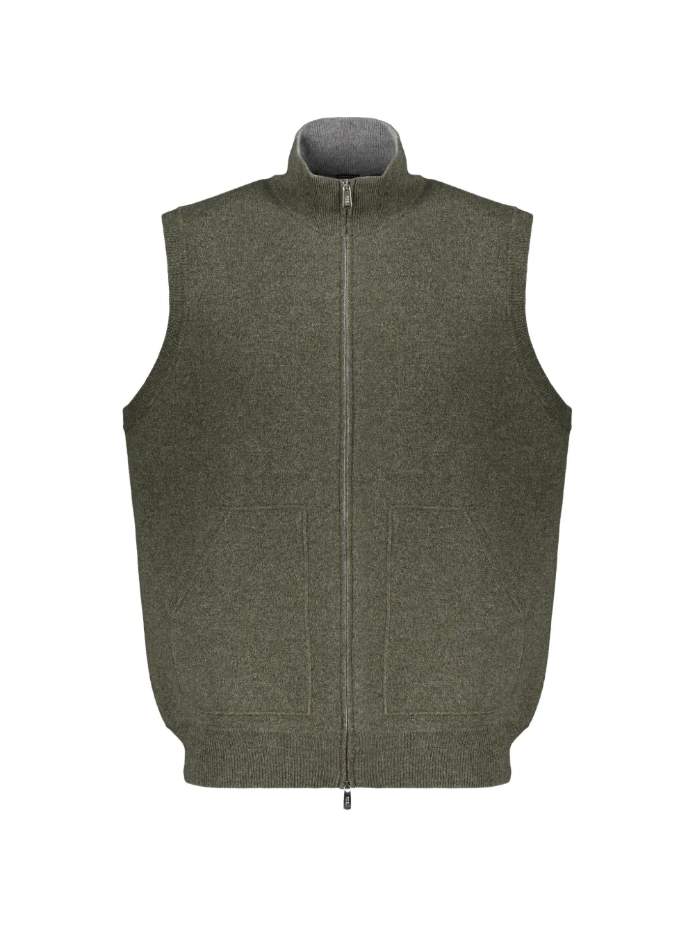 Fedeli cashmere zip-up sleeveless cardigan - Vert Fedeli cashmere zip-up sleeveless cardigan - Vert