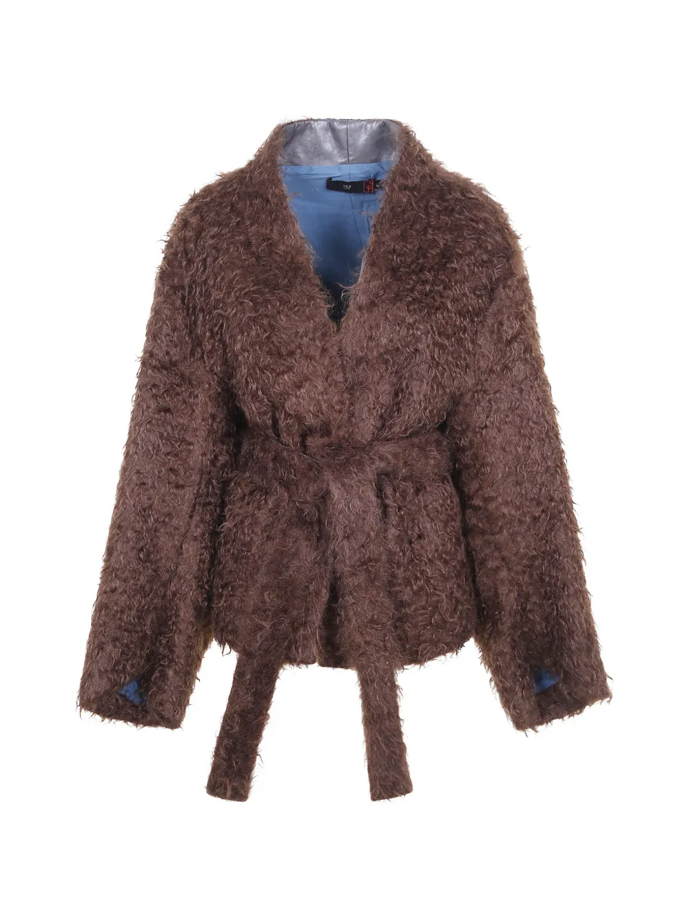 HUI MILANO belted mohair jacket - Braun