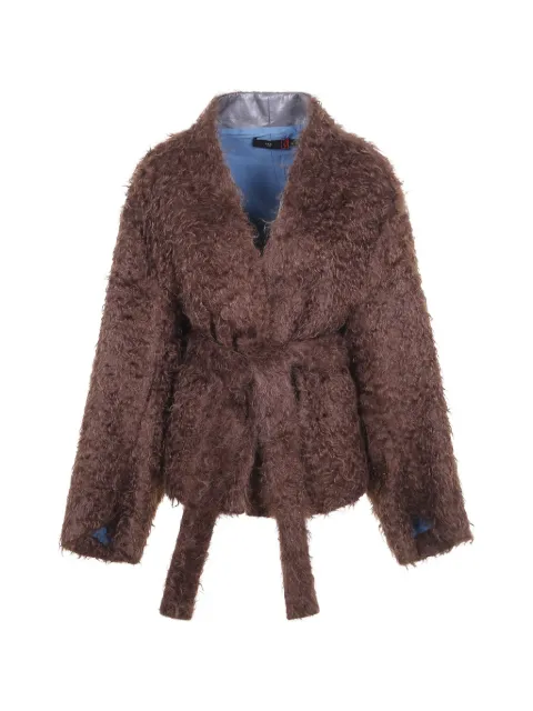 HUI MILANO belted mohair jacket