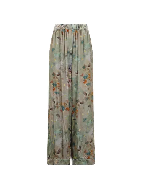 HUI MILANO floral-print palazzo pants