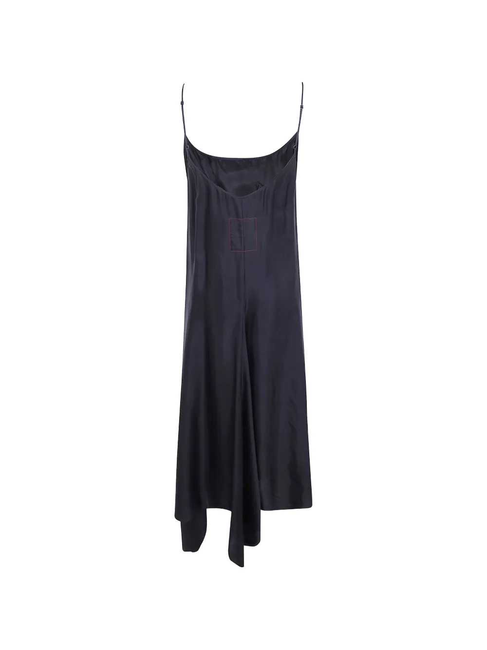 Uma Wang asymmetric satin-finish dress Zwart