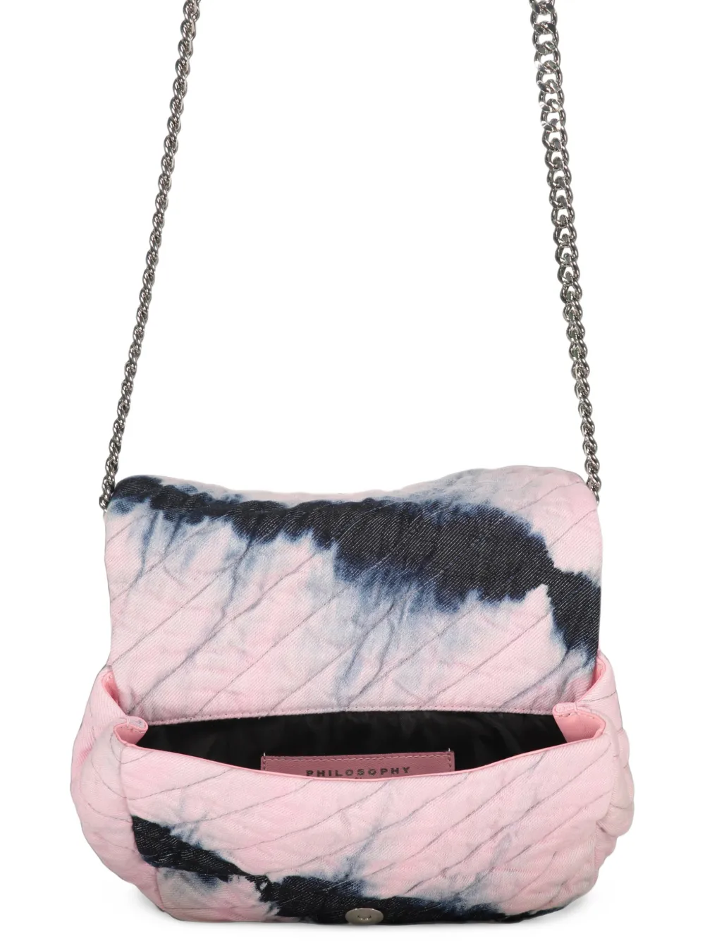 Philosophy Di Lorenzo Serafini Gewatteerde schoudertas met tie-dye print Roze