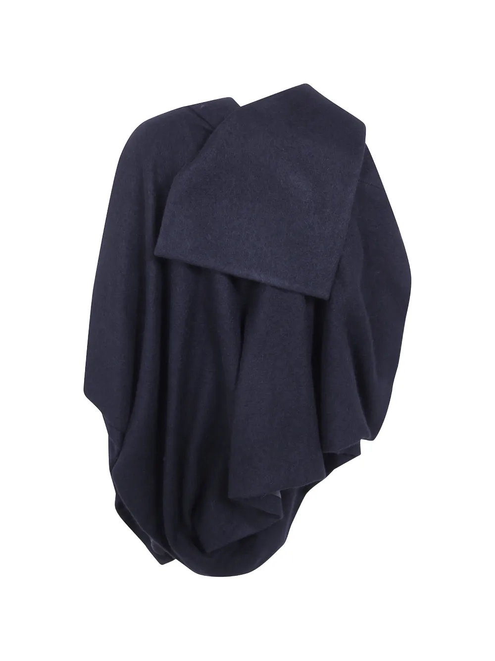 Yohji Yamamoto asymmetric draped cape Blauw