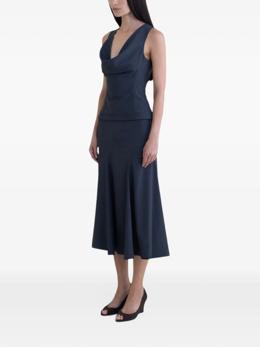 BELLE ANNA Spiral midi-rok Grijs