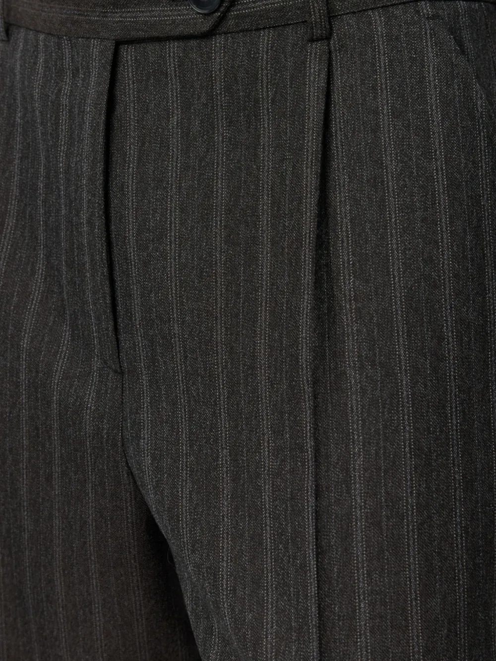 mfpen Pantalon met krijtstreep Bruin