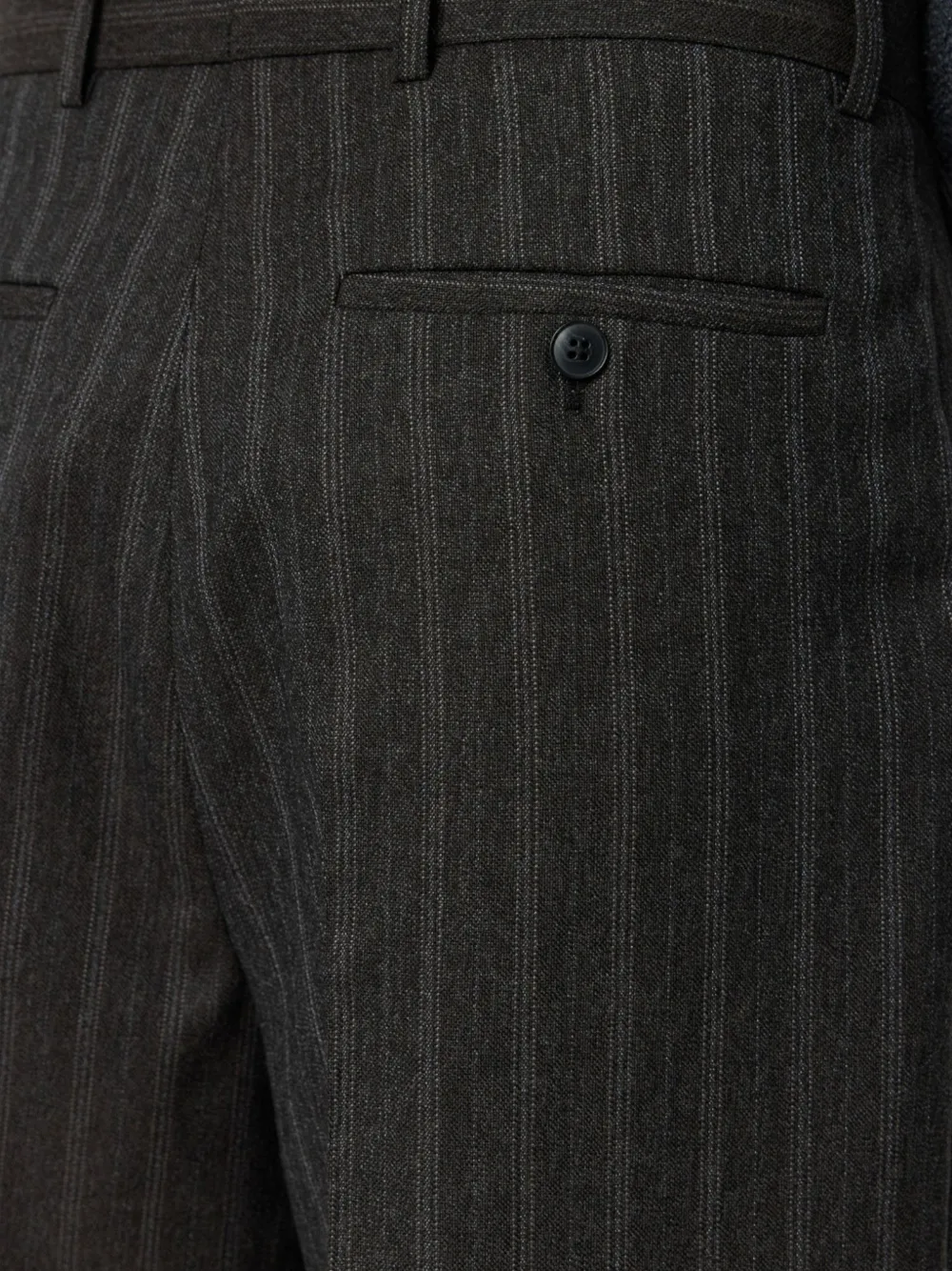 mfpen Pantalon met krijtstreep Bruin