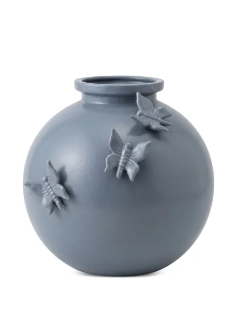 REBIRTH CERAMICS butterfly-detail spherical vase