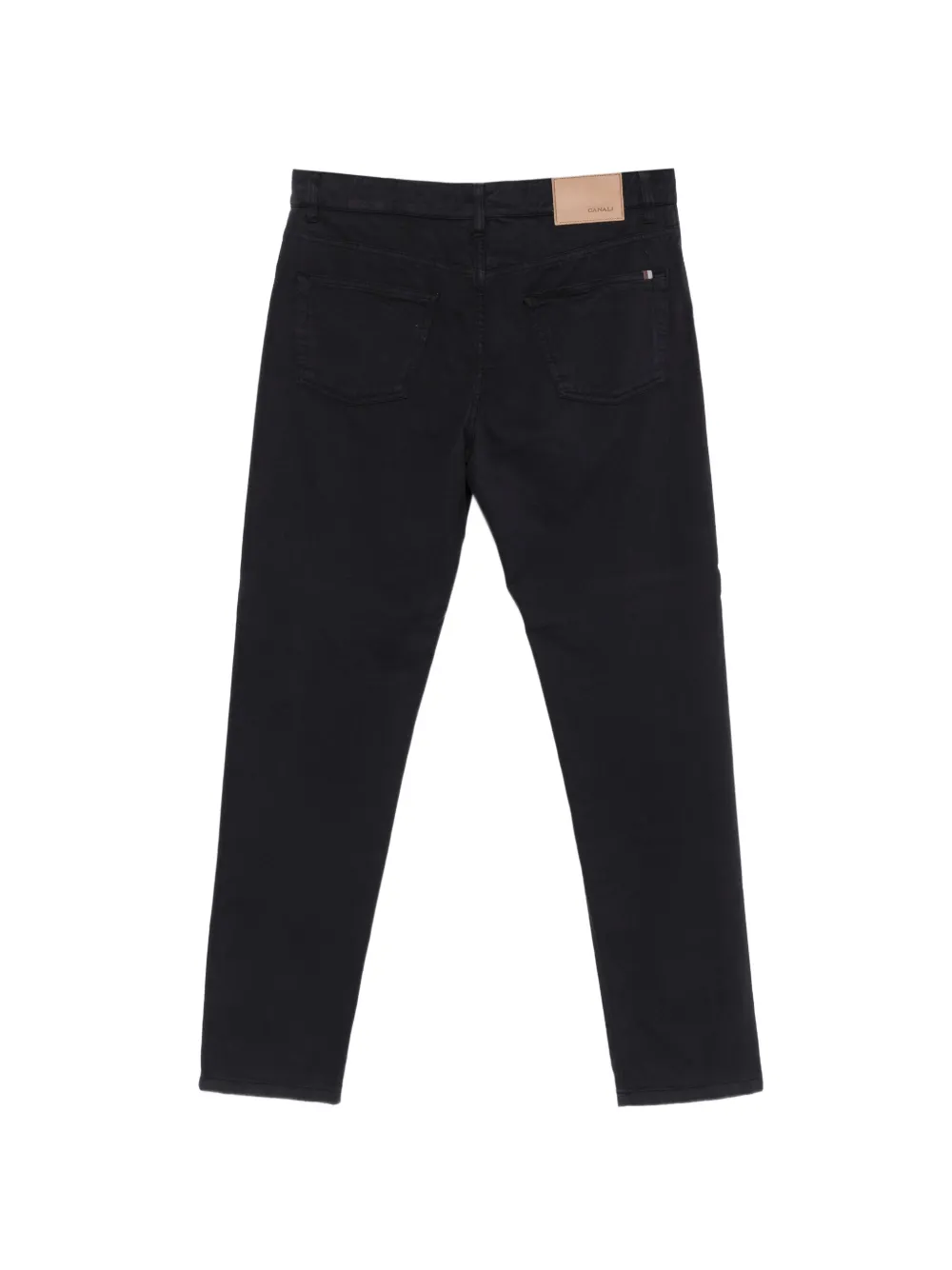 Canali logo-patch jeans Blauw