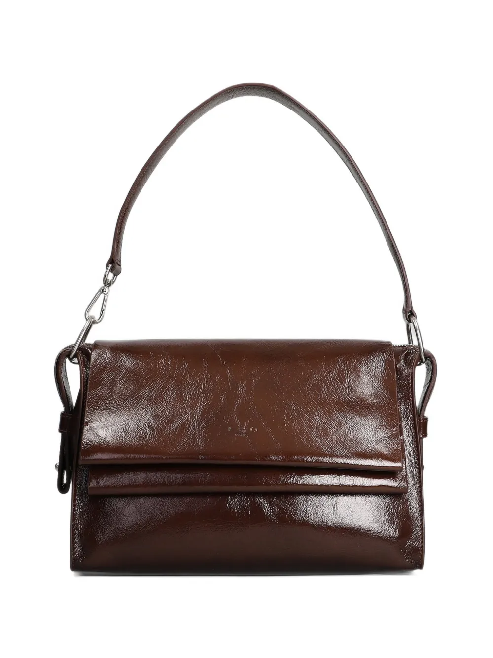 IRO Camera Loop Patent crinkled-leather shoulder bag - Brown