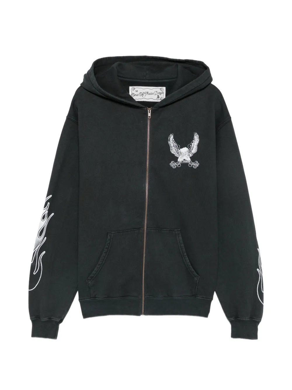 One Of These Days graphic-print zip-up hoodie