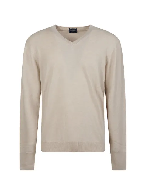Drumohr fine-knit V-neck sweater