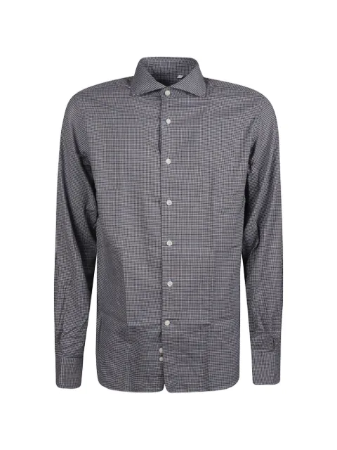 Orian houndstooth-pattern long-sleeve shirt
