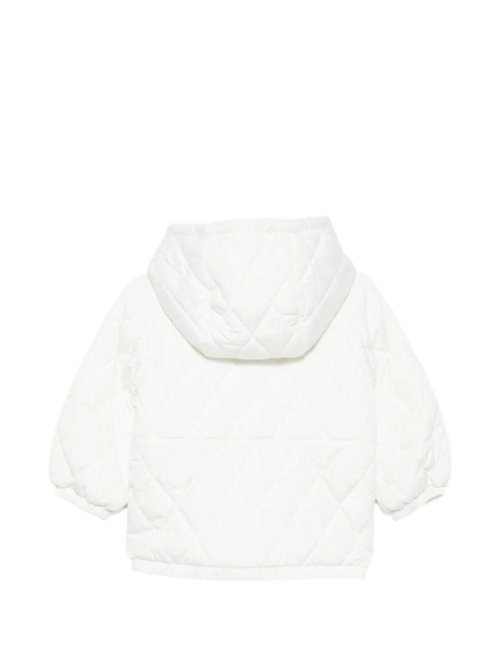 Moschino Kids Teddy Bear quilted jacket Wit