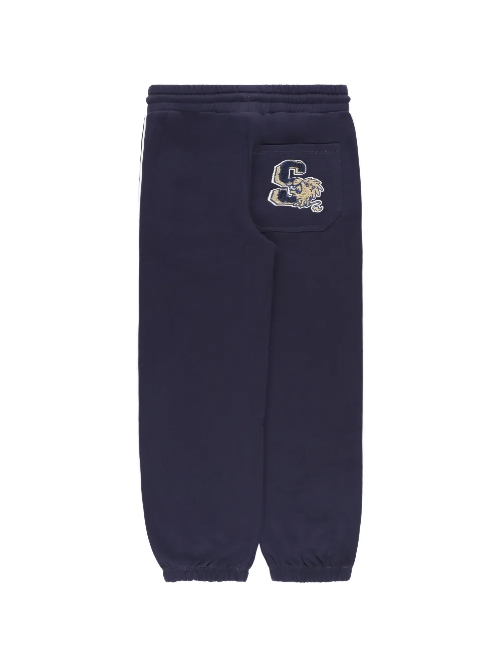 Stella McCartney Kids logo-patch side-stripe track pants Blauw
