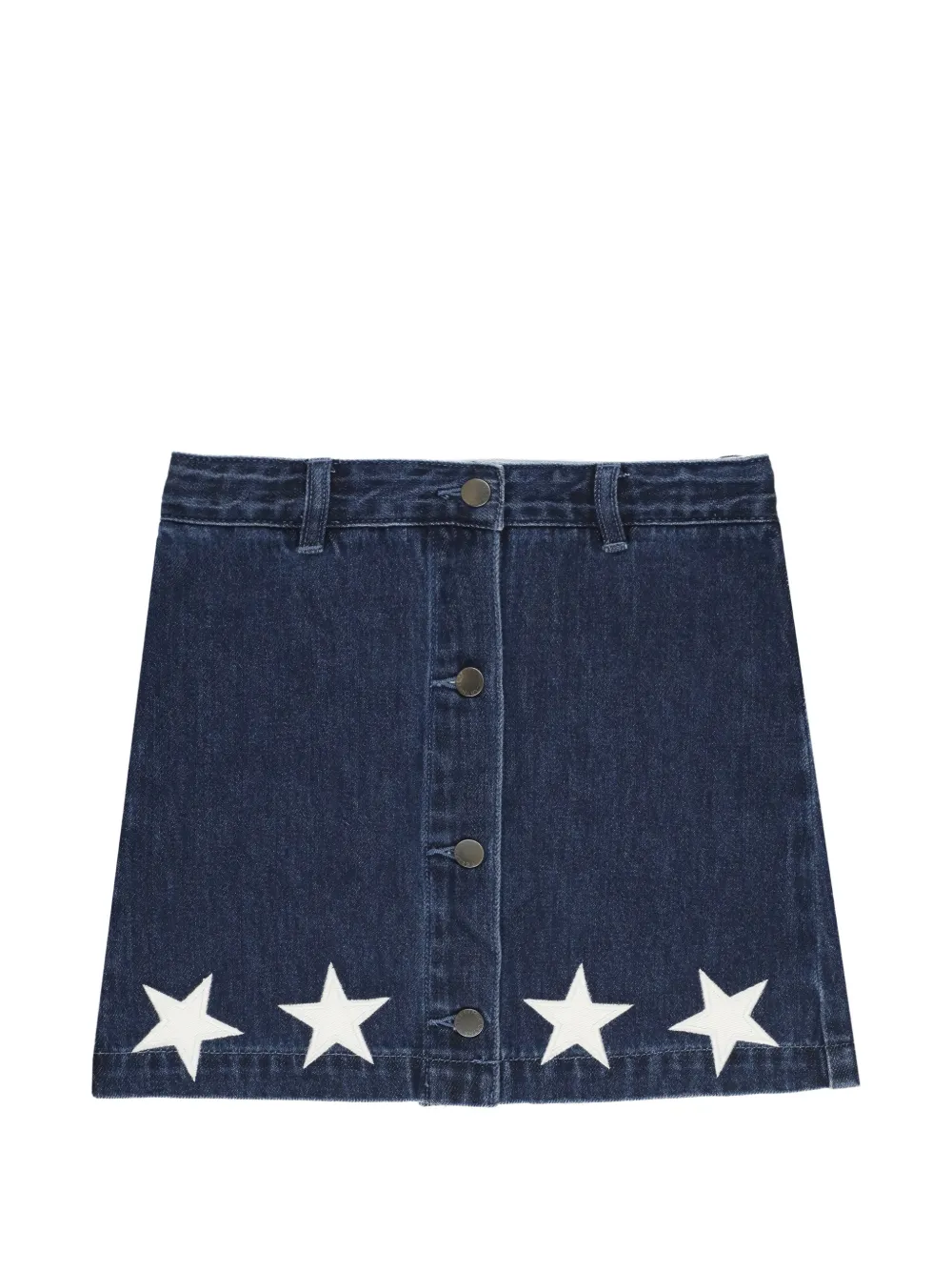 Stella McCartney Kids star-patch button-down skirt - Blu