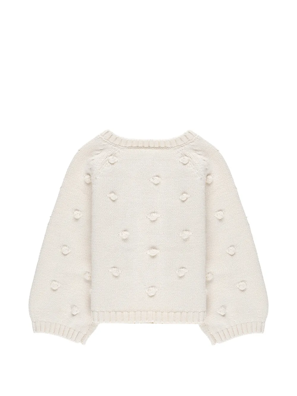 Stella McCartney Kids Vest van bubbelbreisel met knopen Beige